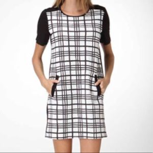 Black and White Windowpane Dress